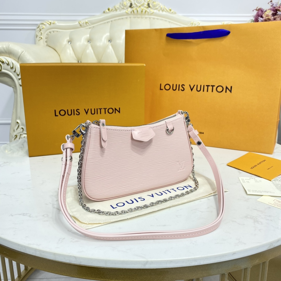 Louis Vuitton EASY POUCH ON STRAP Handbag Epi Leather M80483 Pink